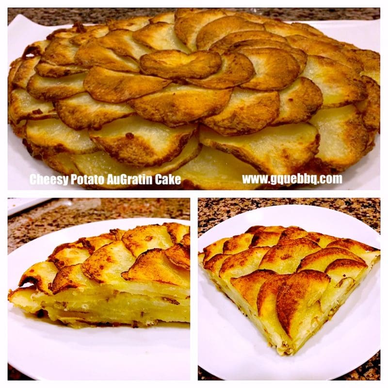 Cheesy Potato Au Gratin Cake | GQue BBQ