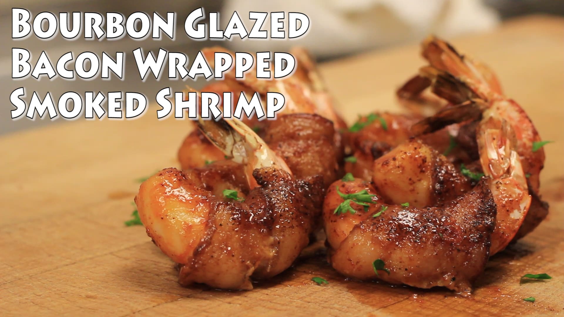 Bacon Wrapped Shrimp with a Bourbon Glaze