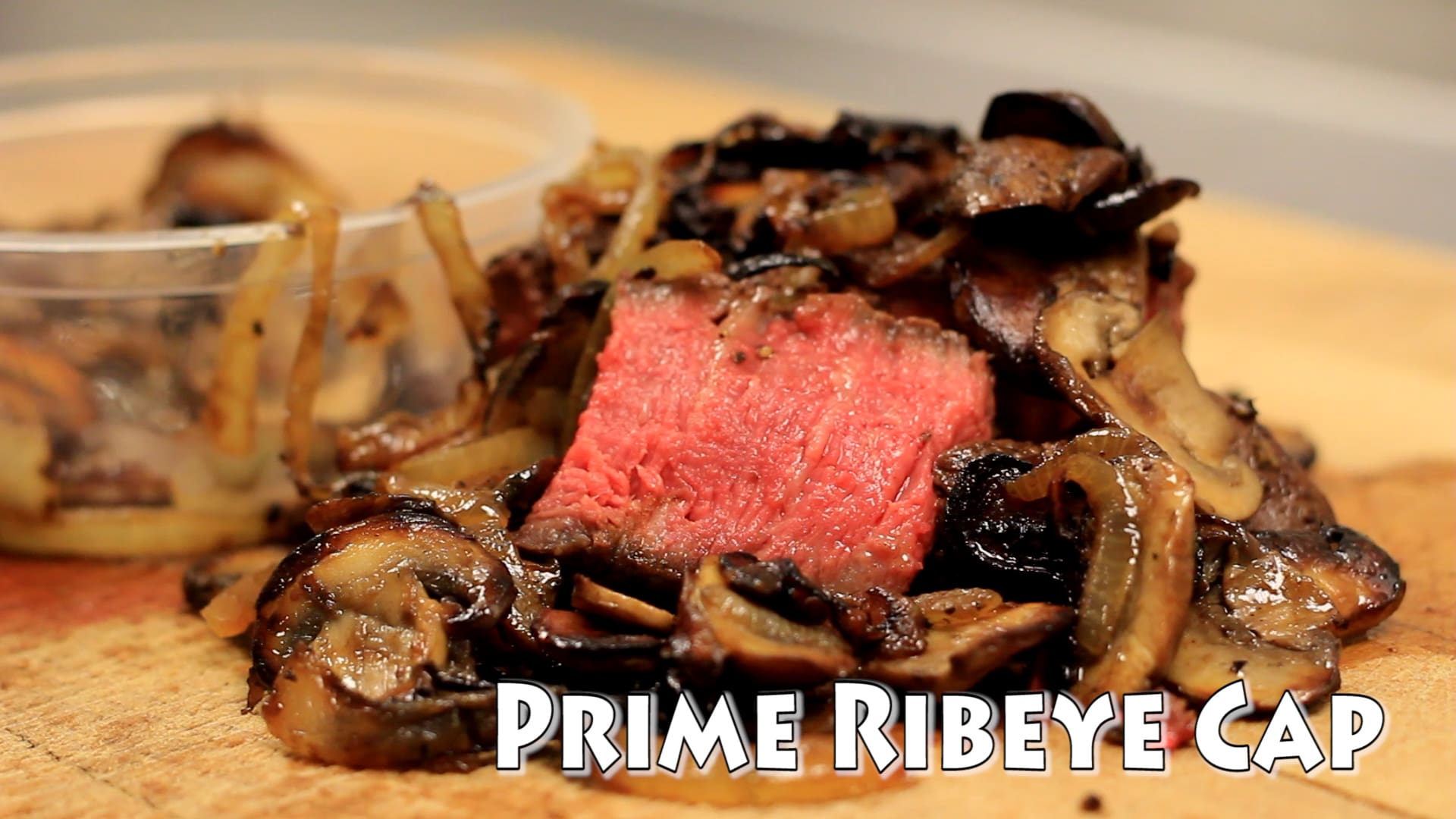 Prime Ribeye Cap – Smoked and Seared Medium Rare with Mushrooms and Onions