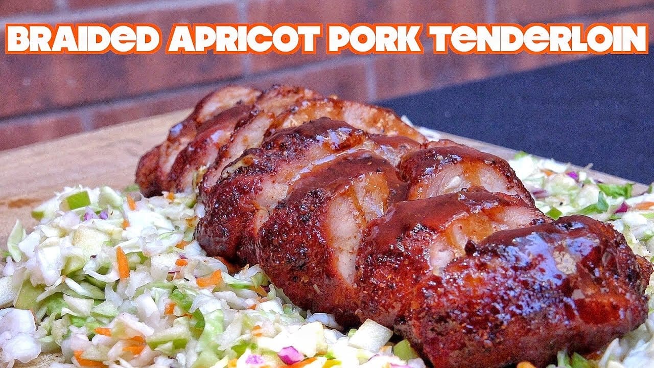 Braided Pork Tenderloin with Apricot BBQ Sauce