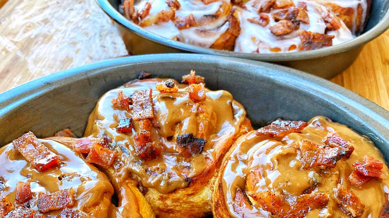 Learn how to make Grilled Cinnamon Rolls with Bacon!
