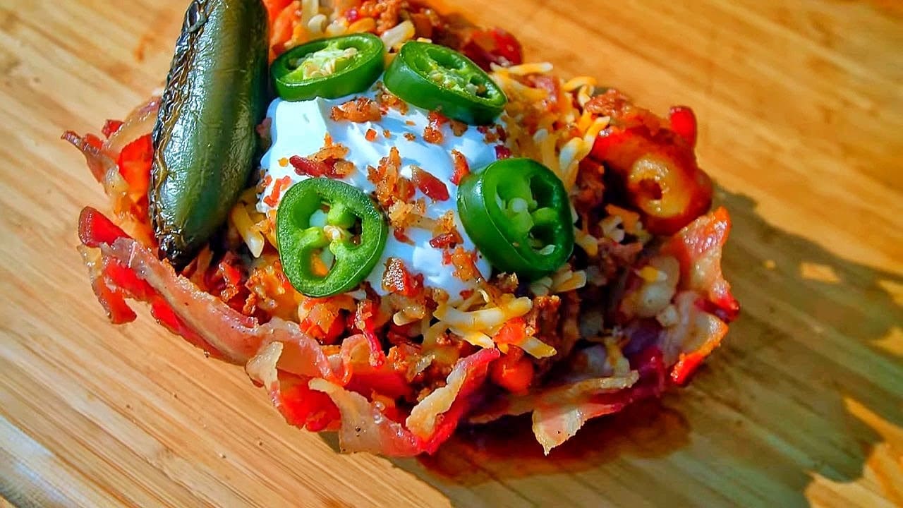 Warm up with Beer Chili in a Bacon Bowl!